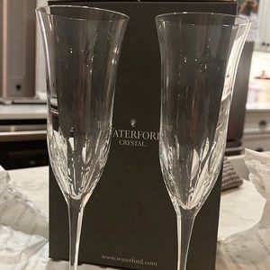 🥂Waterford Crystal Ballet Blossom Champagne Flutes - NIB